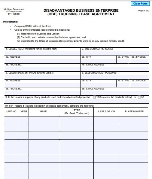 Free Truck Lease Agreement Template PDF Excel TMP