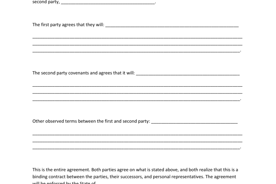 General Contract Agreement Template Fill Out Sign Online And
