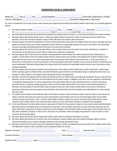 How To Make A Car Loan Agreement Form Samples 5 Samples 