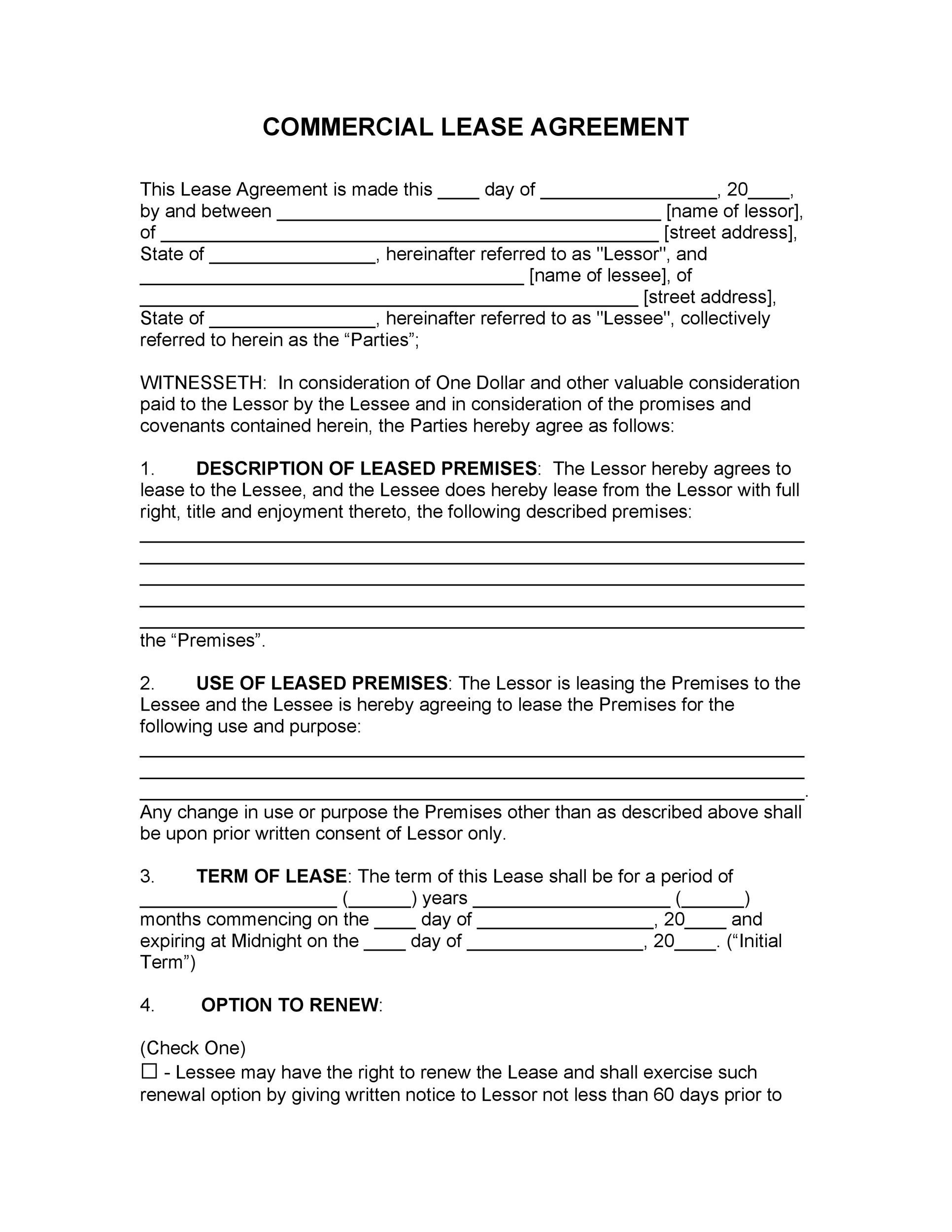 Lease Agreement Templates 12 Free Word Excel PDF Formats Samples 