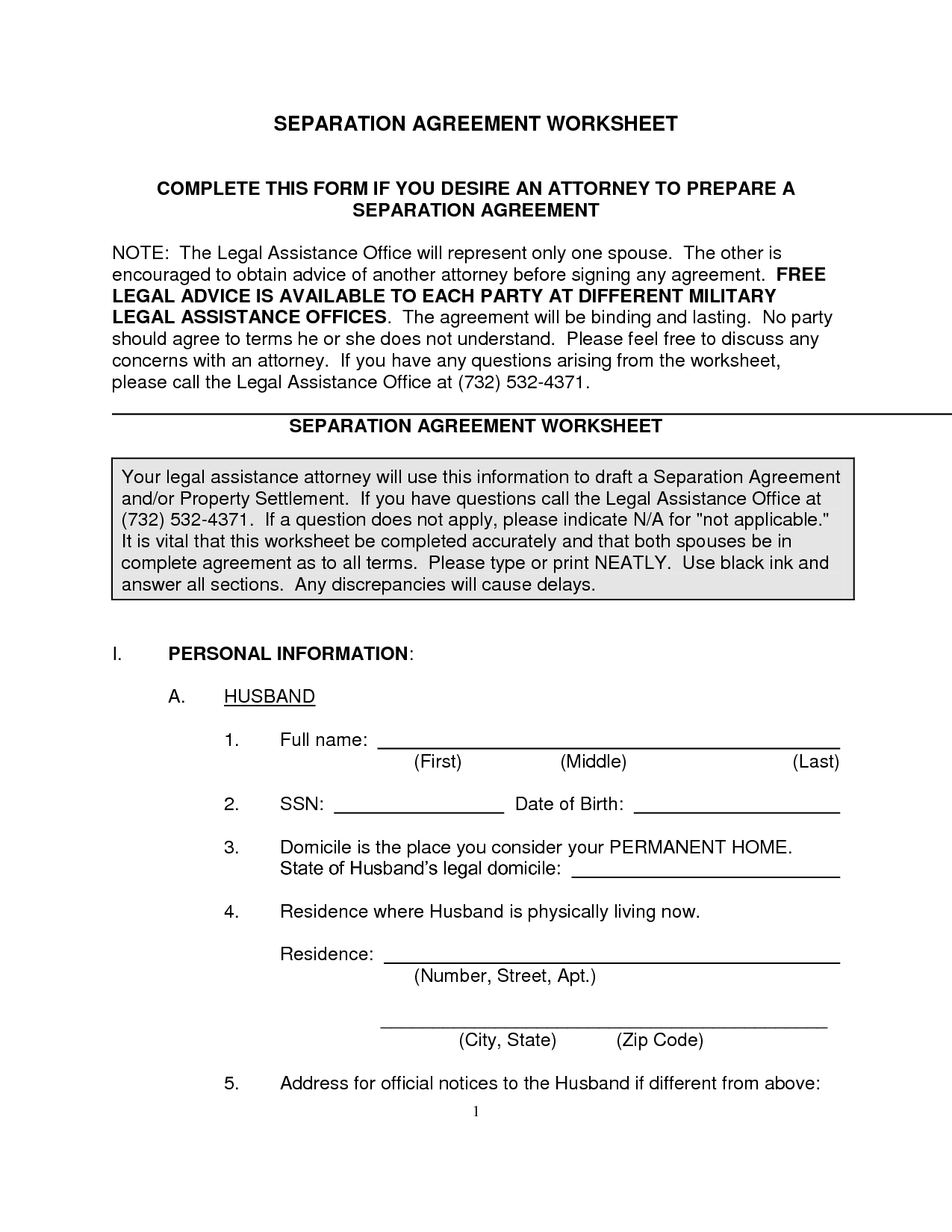 North Carolina Separation Agreement Template Try It For Free Now 