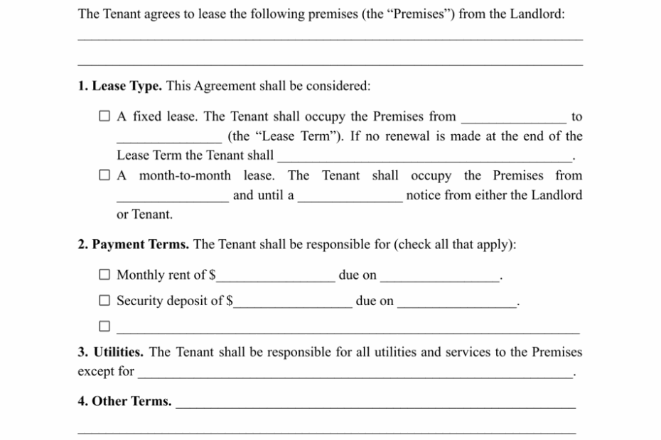One Page Rental Agreement Template Fill Out Sign Online And Download