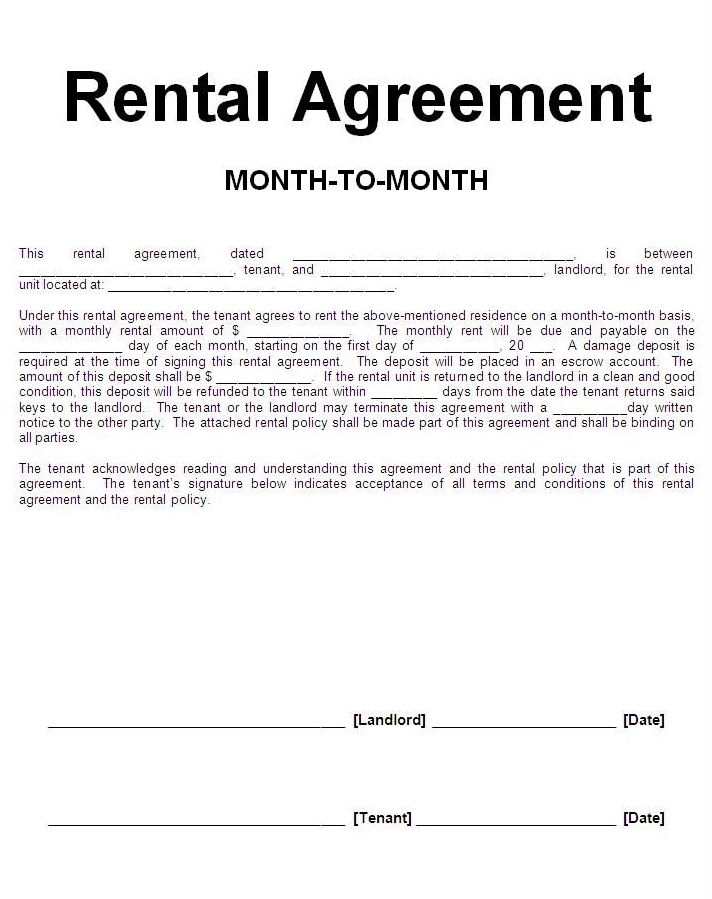 Printable Free Lease Agreement