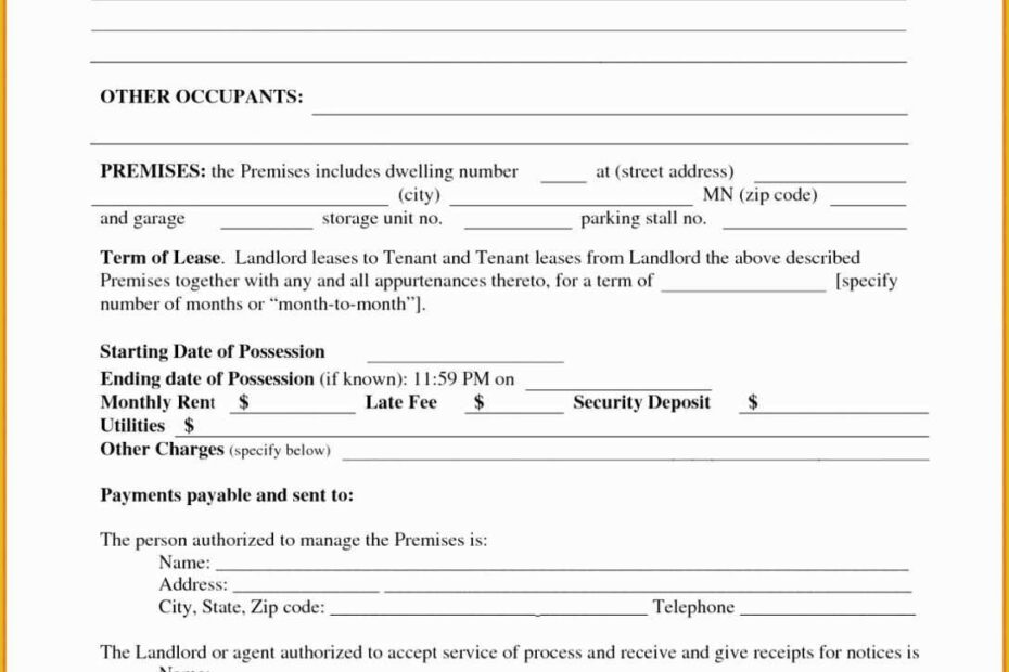 Printable Landlord Tenant Lease Agreement Printable Lease Agreement