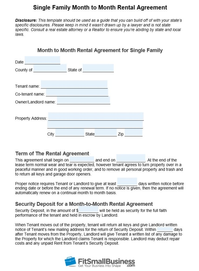 Printable Lease Agreement With Utilities Included Printable Lease 