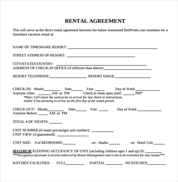 Printable Rental Agreement Form Free Printable Forms Free Online