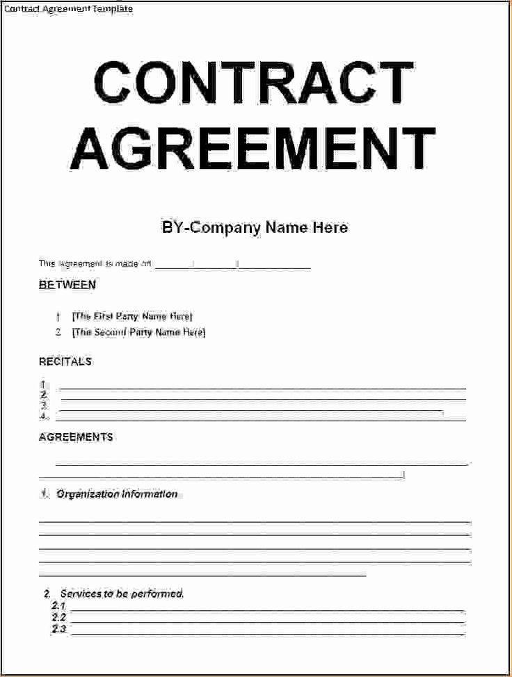 Printable Simple Contract Template