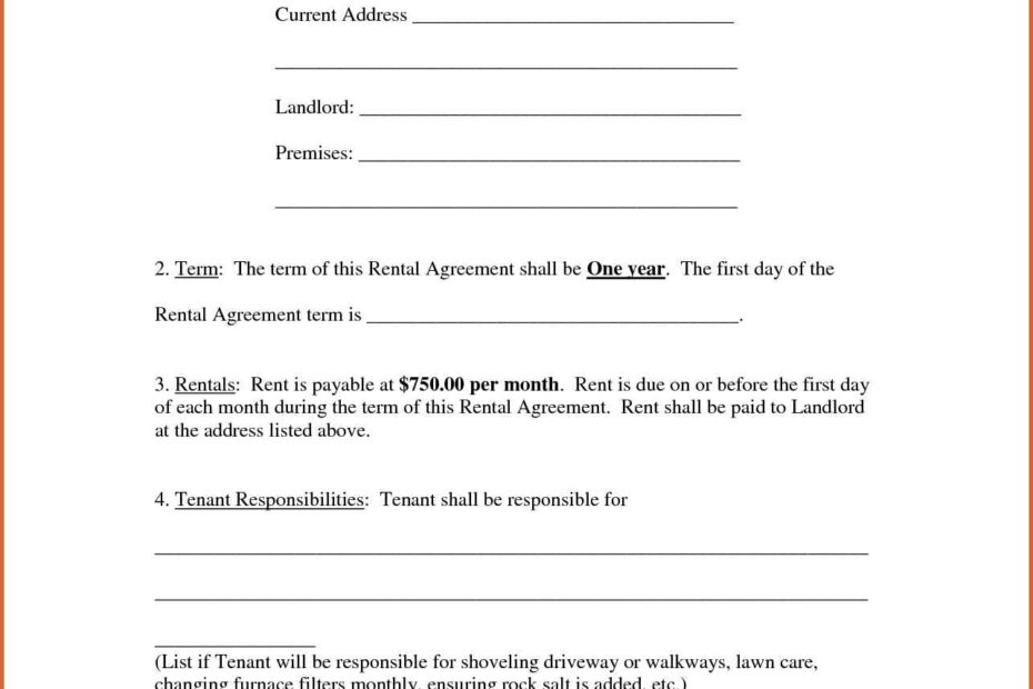 Printable Simple House Rental Agreement
