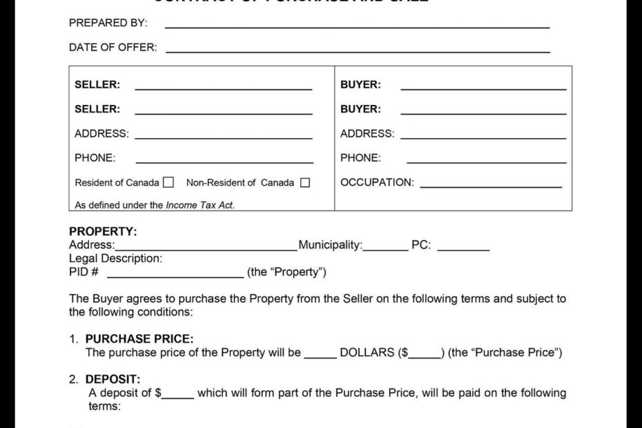Residential Purchase Agreement Real Estate Purchase Agreement Property