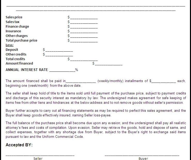 Sales Agreement Template Free Formats Excel Word