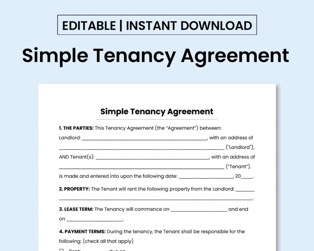 Template For Lease Agreement
