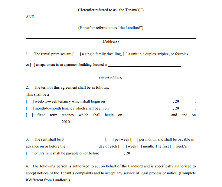 Tenancy Agreement Templates Free Download Edit Print And Sign
